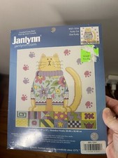 Janlynn "Funky Cat" Counted Cross Stitch Kit 12" Finished Fun  Cute New 4527