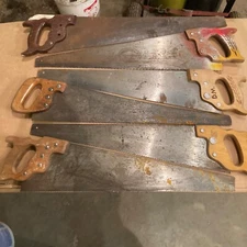 Vintage H-K Porter/ Disston T-1 Townsman Nicholson 24 in Handsaw Set of 6