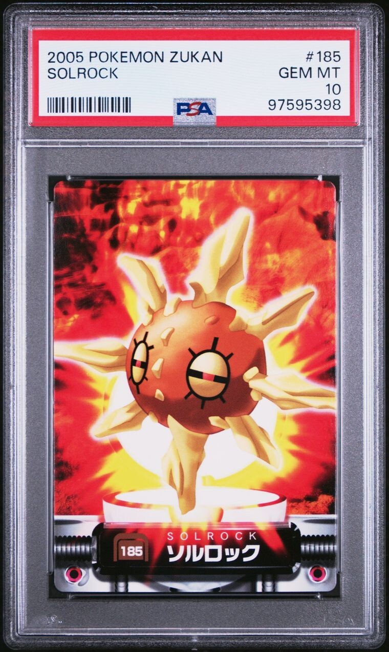 PSA 10 GEM MINT Solrock #185 Carddass Zukan Advanced Gen. Bandai Pokémon POP 2