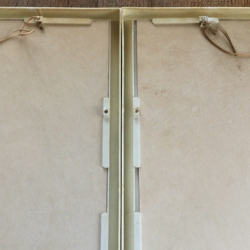 Pair of vintage Ozz Franca style Big Eyes girl boy pictures prints 1960s retro - Picture 6 of 8