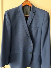 REACTION KENNETH COLE Men's Modern-Fit Dark BLUE Blazer 48R