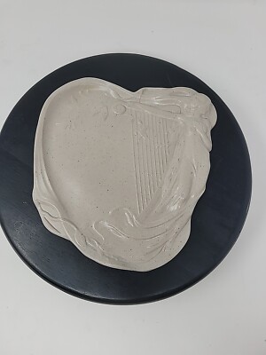 Art Nouveau Lady In Harp Small Card Tray Signed 1987 By Claudia McBurney