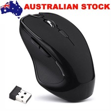 A887 2.4GHz Wireless Mouse 2400DPI 6 Button Optical USB Receiver PC Laptop Black