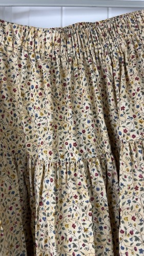Vintage Stufenrock Midi beige Blumen Western Country Pionier Prärie Cottagecore - Bild 4 von 11