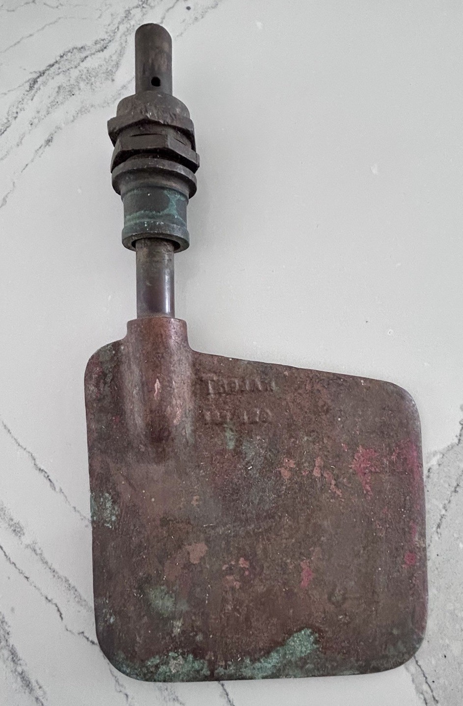 Vtg. TROJAN  143 120 Bronze/Brass Rudder F-32 TROJAN Motor Y