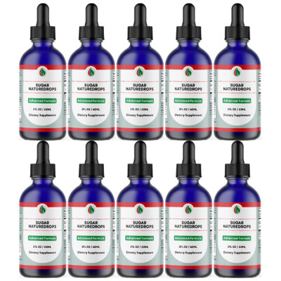 Sugar Nature Drop Supplement, Formula for Blood Support | 2floz-60ml ,10 Bottles