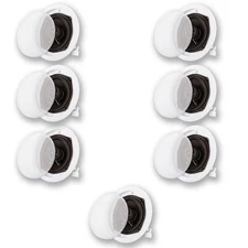 Acoustic Audio R191 Flush Mount In Ceiling Speakers Home Theater 7 Pack