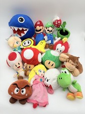 Super Mario Plush Lot Brothers Nintendo Figures Stuffed Set Boo Goomba 15 Pc Set