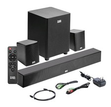 Acoustic Audio 5.1 Surround Sound Home Theater Sound Bar with Bluetooth, RCA,