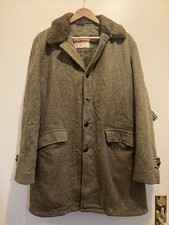 Vintage Lakeland Sportswear Wool Tweed Coat 42 USA Herringbone Ranch Jacket