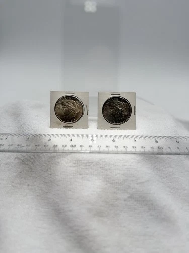 Lot Of 2 U.S. Peace Dollars 90% Silver Bullion 1925 & 1922.