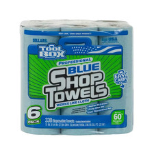 Z400 Blue 55-Count Roll of Shop Towel Cleaning Wipes 6-Pack 