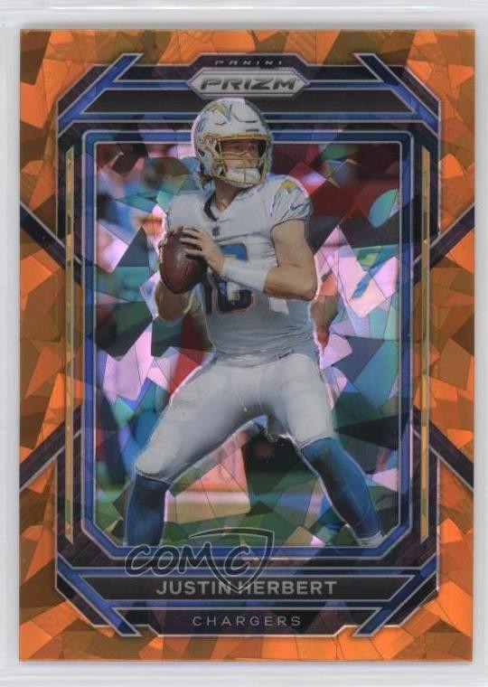 2022 Panini Prizm Orange Ice Prizm Justin Herbert #149 1c3k