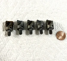 (5) 9/16" Carbide Tipped Rivet Shaver Bits 1/4-28 Threaded Aircraft Tools Lot