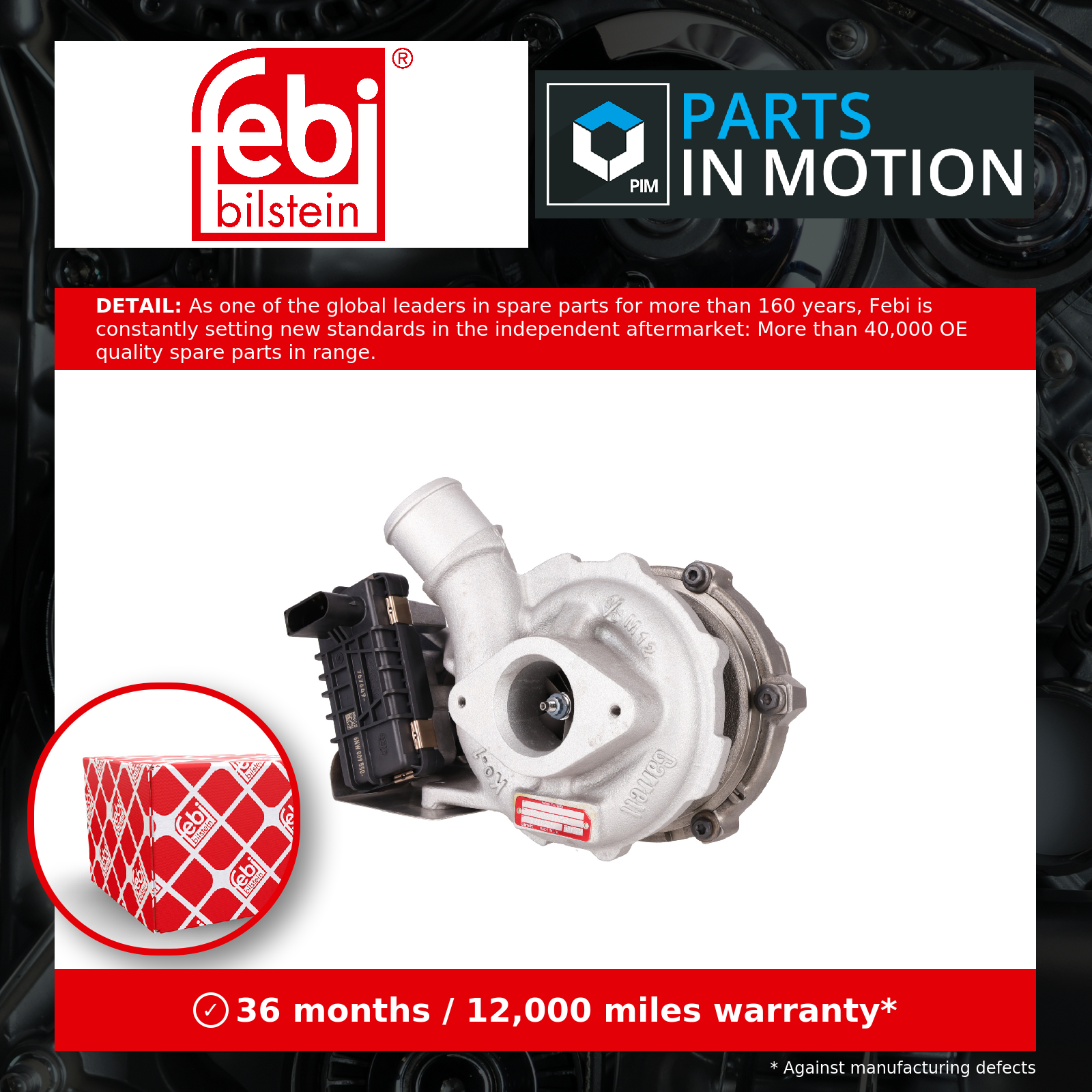 Charger, charging (supercharged/turbocharged) 186843 Febi 1717629 1720418 New