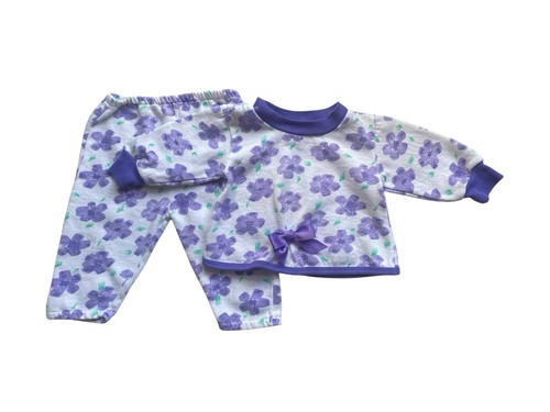 Vintage 90s Okie Dokie Purple Floral Set 12M