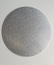 cake boards 7 inch - 17.8cm - 2mm thick - round - silver - wrapped edge