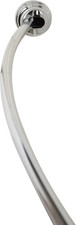 Zenna Home Adjustable Curved Aluminum Shower Rod 50"-72" NEW