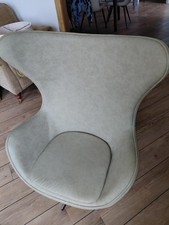 Swivel Egg Chair Faux Leather,stone/putty Colour.
