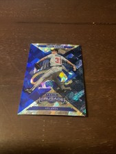 2025 Panini Crusade Former Atlanta Braves Greg Maddux Blue Cracked Ice Card
