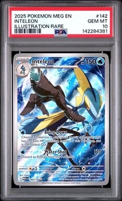INTELEON #142 PSA 10 2025 POKEMON MEG EN-MEGA EVOLUTION