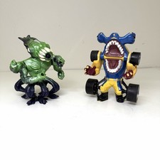1995 Street Sharks Killamari Squid & Turbo Jab Hammerhead Vintage Figurines 6 "