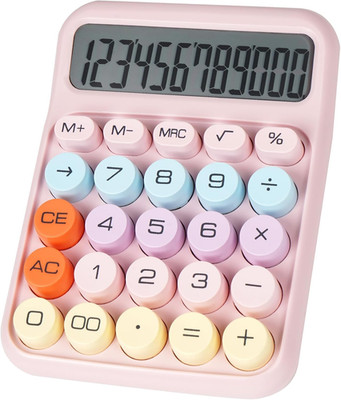 Mechanical Switch Calculator with Big Buttons, Calculators Desktop, 12 Digits, L