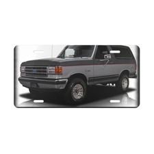 Iconic 1990 Ford Bronco XLT Classic Vanity Plate - Custom Metal Front License