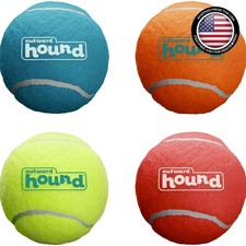 Squeaker Ballz: Durable 3" Squeaky Tennis Balls for Large Dogs - 4-Pack
