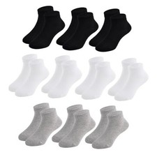 Unisex Kids Ankle Socks,Seamless Low Cut Sport 8-12 Years Assorted 1 10 Pairs 