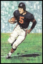 George McAfee 1990 Goal Line Art Hall of Fame #51 Bears