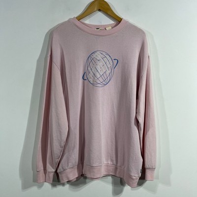 Levis SilverTab Y2K Streetwear Globe Graphic Crewneck Sweatshirt 90s Women Large