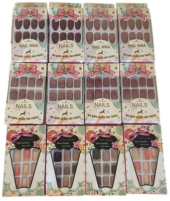 Nail Nina Press On Nails 12 Sets Bundle New 