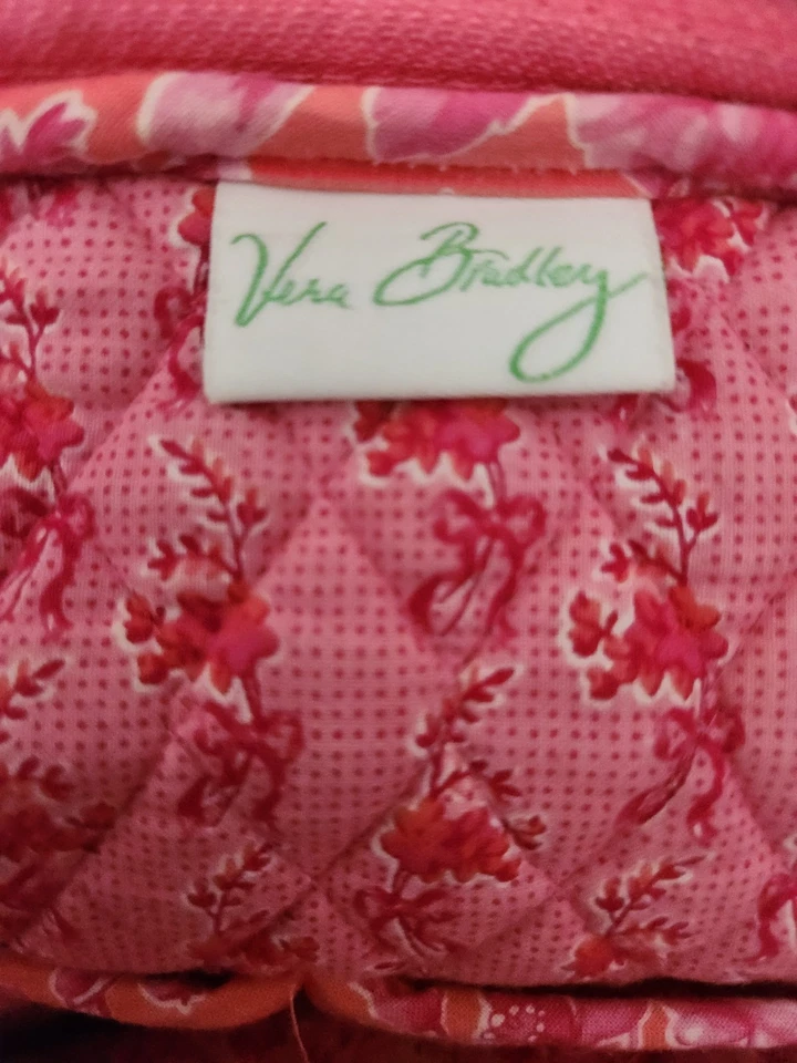 Vera Bradley Retired Hope Toile Backpack Pink Coral Floral Quilted - Pre Owned - Image 2 of 4