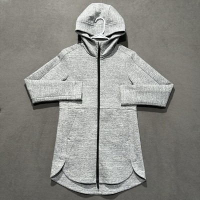 Lululemon Going Places Hooded Jacket Womens 2 Heathered Space Dyed Gray Full Zip