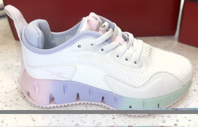 Reebok Zig Dynamica AR30106S Girls Toddler Sneaker Size 12 White Aqua Pink NIB 