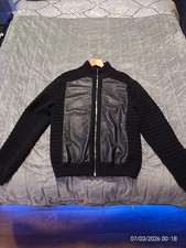 Gianni Versace black full-zip knit jumper