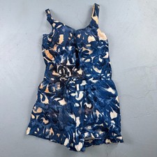 VTG 1950s Women s Blue Skort Dress Swimsuit California Rockabilly Swim Bodysuit