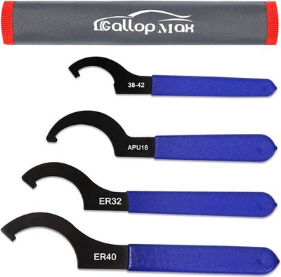 4Pcs Universal Coilover Spanner Wrench Set, Shock Wrench Adjustable Spanner
