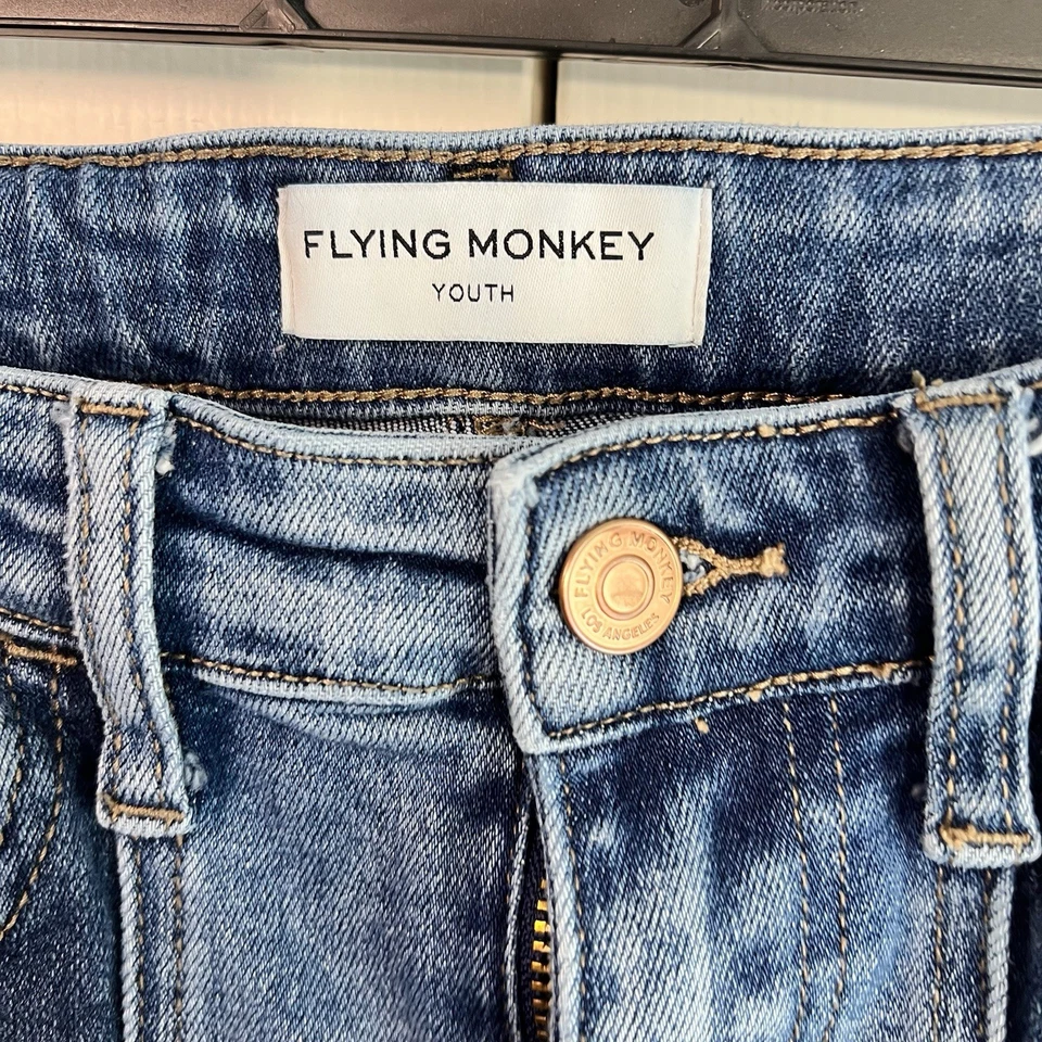 Pantalones de mezclilla Flying Monkey para niños talla 10 Foto 3 de 4