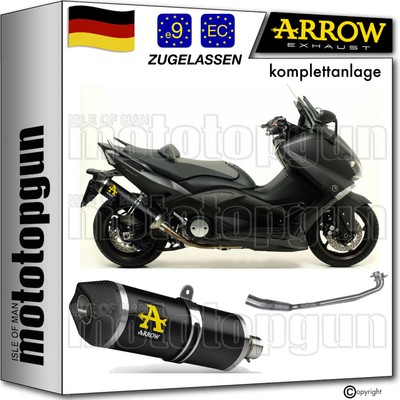 komplettanlage open schwarz c tech arrow fur yamaha tmax t-max 530 2013 13