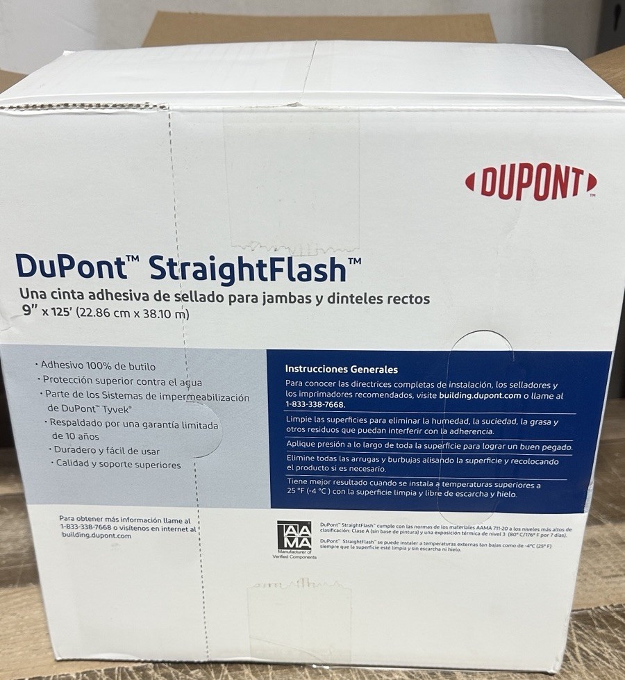 Dupont Tyvek StraightFlash Single-Sided - 9" x 125' (1) ROLL