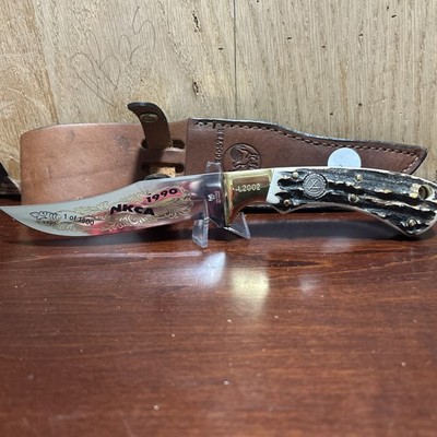 rt　カルコーク　ペーパーナイフ　キーホルダー　ニケセット　８０s Nice 1990 #0792 Hen & Rooster Solingen Germany NKCA Stag Handle