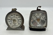 Vintage Lot Of 2 Cooper & Taylor Oven Thermometer Made in USA Metal Collectible