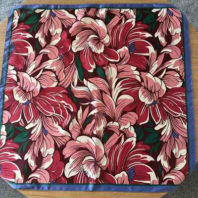 Mango MNG Floral Printed Satin Multicolored Floral Scarf 28'' x 28''