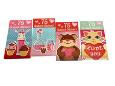 Scented Stickers 4 books of 75 Stickers. Most books are complete