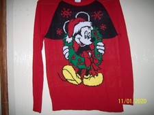 Kid's Disney Christmas Sweater, Mickey Mouse, Sz. XS- 1,