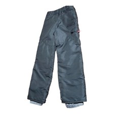Champion C9 Snow Pants Ski Pants Girls Medium 7/8 Black Pink Embroidery