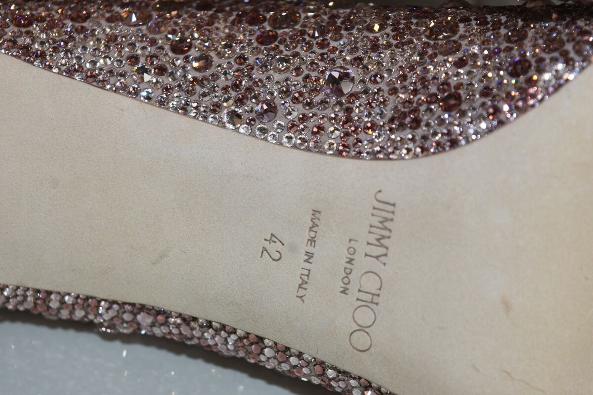 $2850 NEW Jimmy Choo ROMY Rose Pink Crystals Embellished $2850 NEW Jimmy Choo ROMY Rose Pink Crystals Embellished