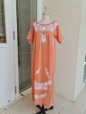 Hand Embroidery Mexican Oaxacan Inspired Boho Beach Sundress, Swim Cover up